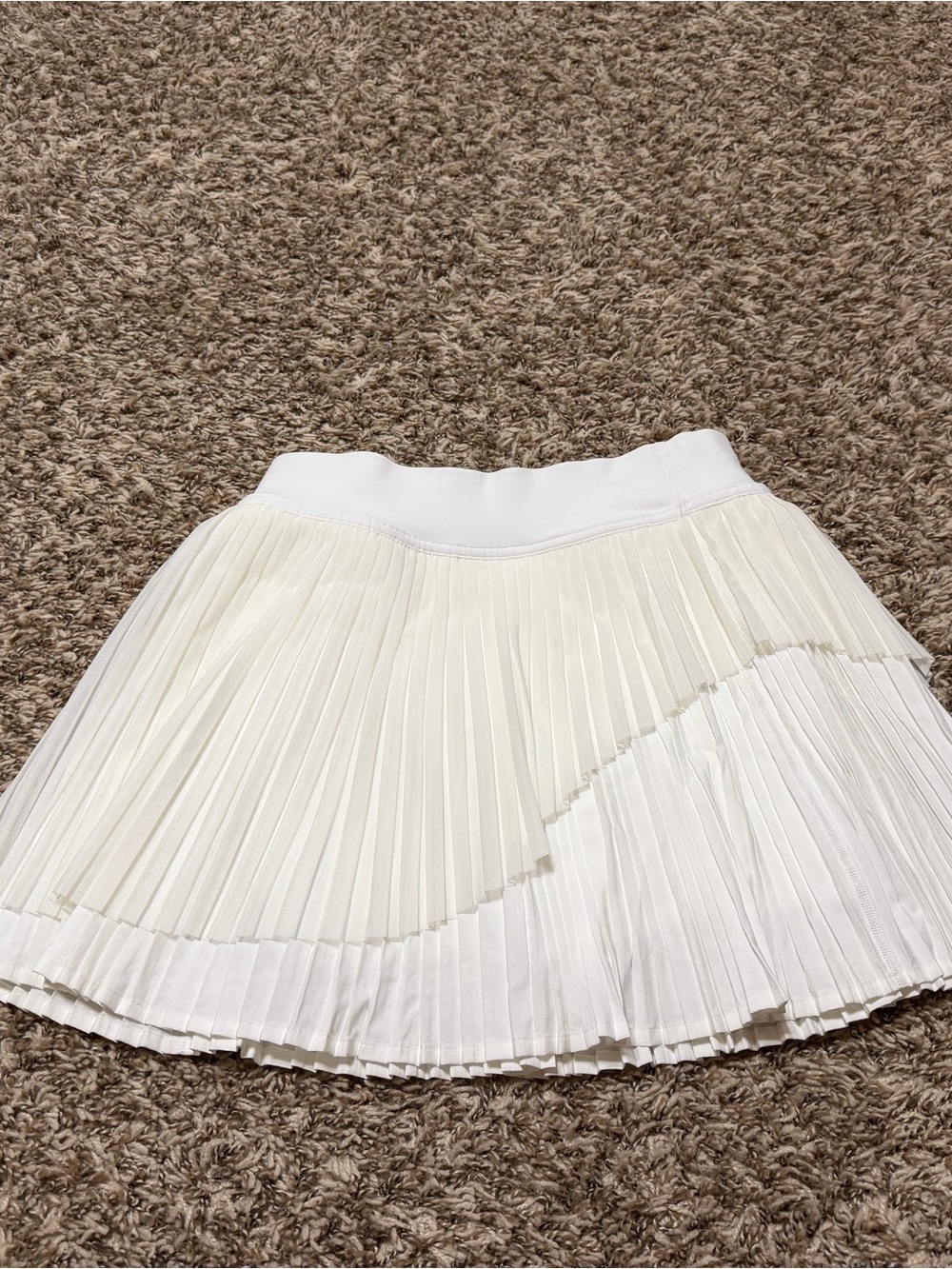 lululemon athletica Cream Pleated Tennis Mini Skirt